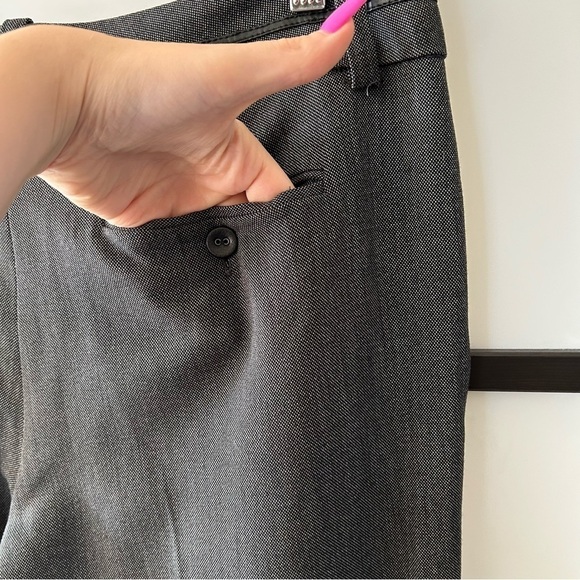 [7/8 tall] Suzy Shier Peppered Grey Straight Leg Trousers with Pockets Women - Picture 9 of 12